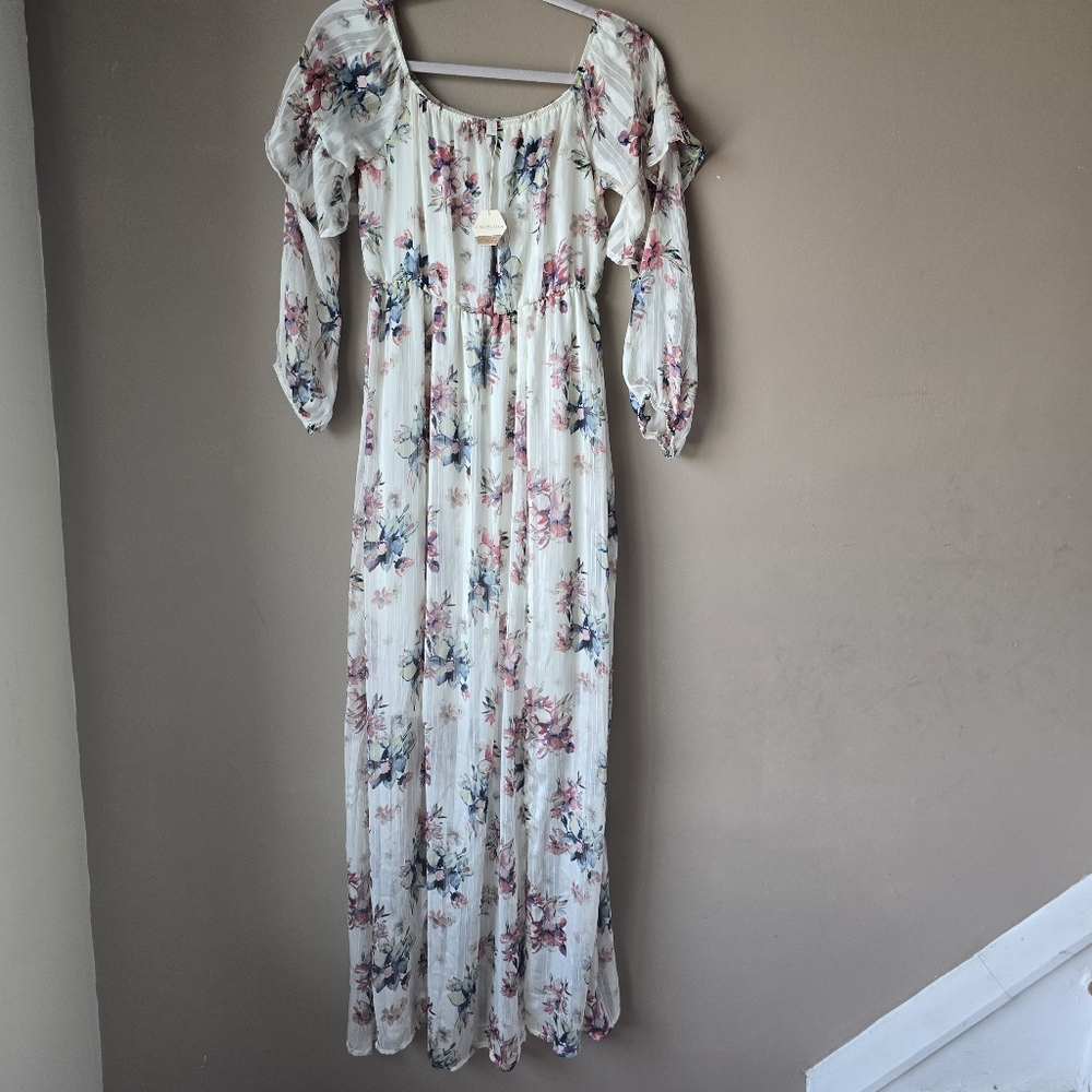 PinkBlush Maternity Floral Maxi Dress Size Small NWT